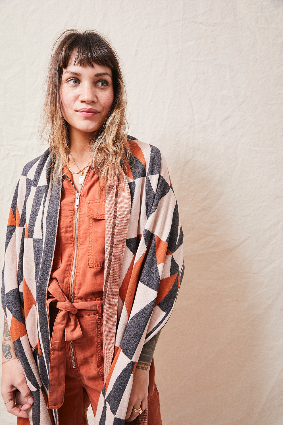 Box Kite Wrap Cinnamon + Charcoal